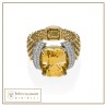 Anello Texture Pietra gialla big